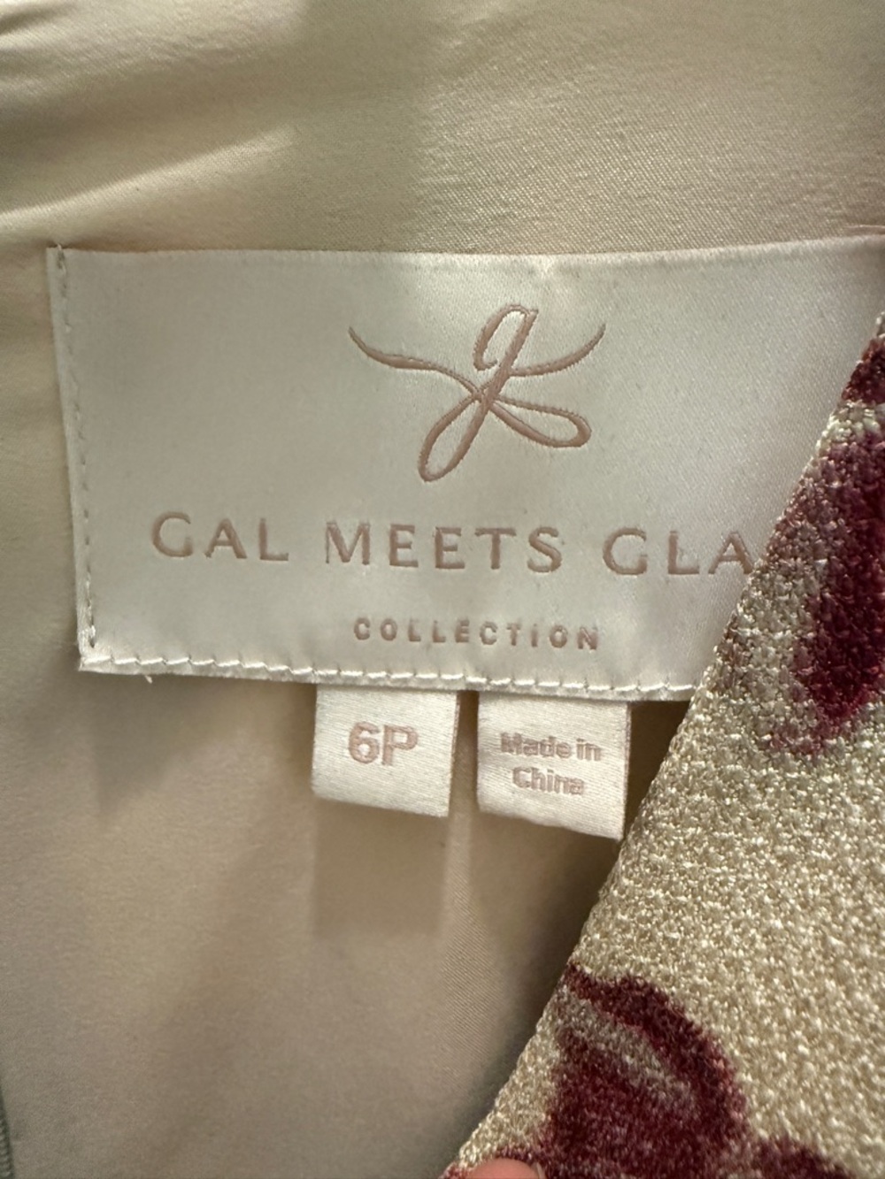 Gal Meets Glam Edith Cream Midi Dress with Berry Floral Print - Picture 9 of 9